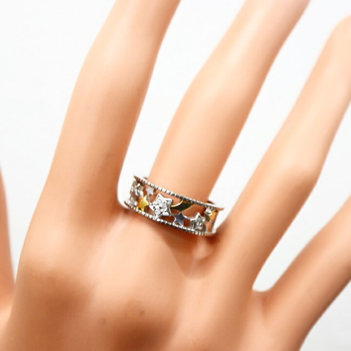 楽天市場】スタージュエリー【star jewelry】K18WG ダイヤモンドリング 