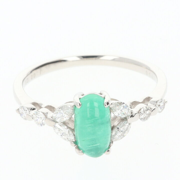楽天市場】□PT950 エメラルド付ダイヤモンドリング E1.00ct D0.30ct 