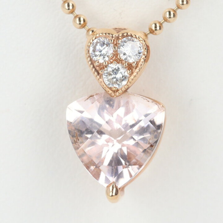 楽天市場】□K18PG モルガナイト・ダイヤモンドネックレス MG1.62ct/D0 