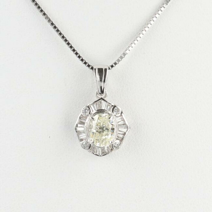 楽天市場】□K18WG ダイヤモンドネックレス D0.814ct/MD0.26ct 約40cm 