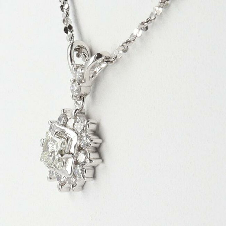 楽天市場】PT900/850 ダイヤモンドネックレス D0.405ctD0.385ct 約40cm 