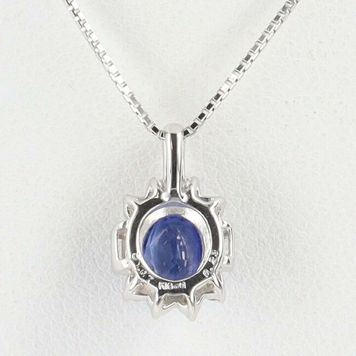 楽天市場】K18WG サファイア付ダイヤモンドネックレス S1.07ct/D0.23ct 