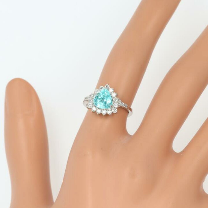 楽天市場】PT900 パライバトルマリン・ダイヤモンド付リング PR1.92ct 