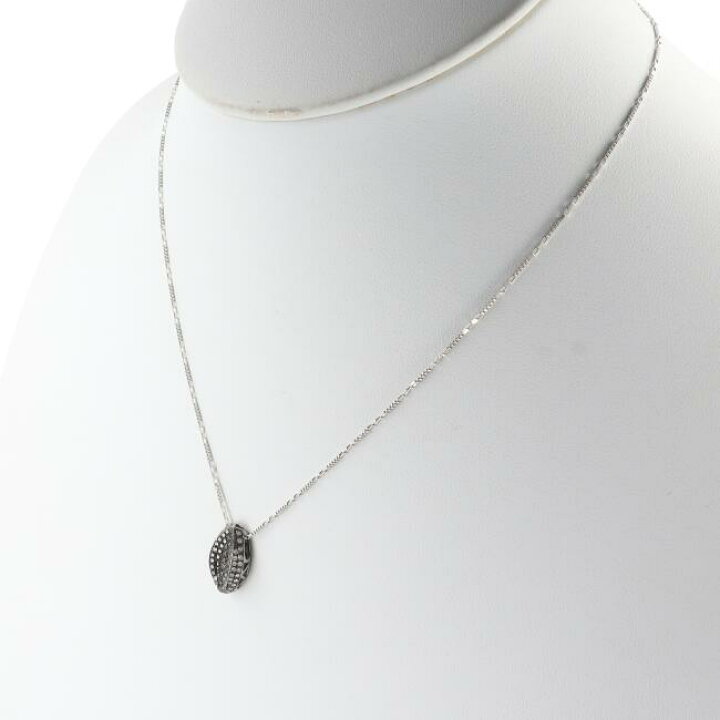 楽天市場】K18WG ブラックダイヤモンドネックレス BD0.32ct/D0.15ct 約  