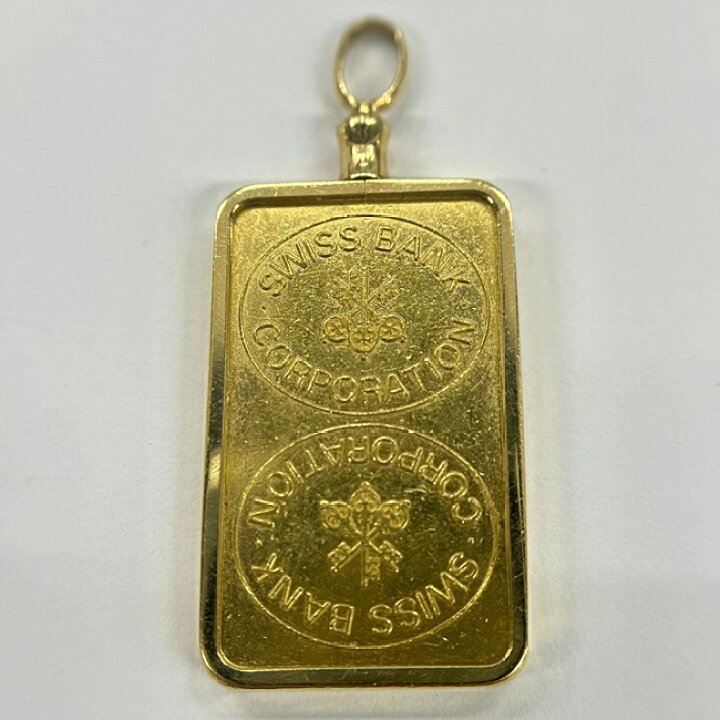 楽天市場】K24/K18YG SWISS BANKインゴット付ペンダントトップ 総重量 