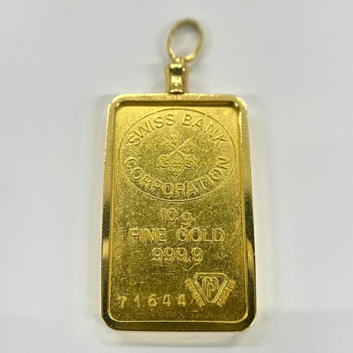 楽天市場】K24/K18YG SWISS BANKインゴット付ペンダントトップ 総重量 