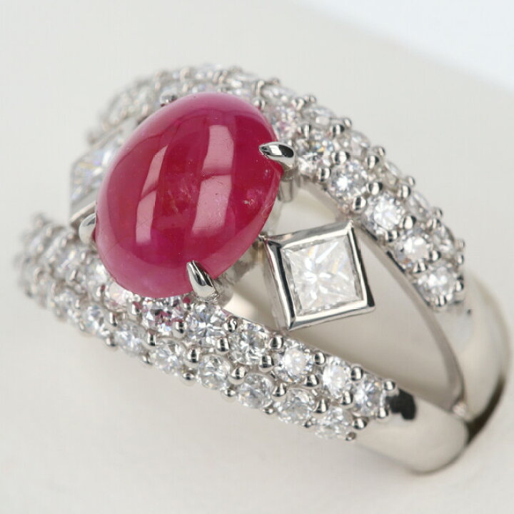 楽天市場】□PT900 ルビー・ダイヤモンド付リング R3.928ct D1.52ct 約 