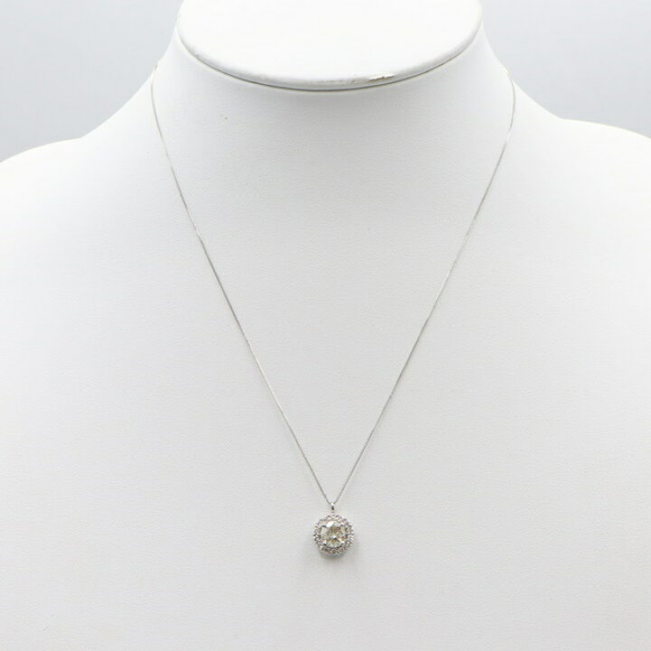 楽天市場】PT900/850 ダイヤモンドネックレス D1.032ct/D0.38ct 約50cm 
