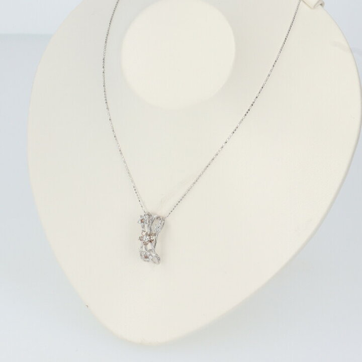 楽天市場】□K18WG ダイヤモンドネックレス D0.70ct 約40cm/約5.5g 