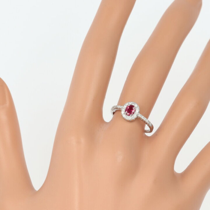 楽天市場】□PT900 ルビー・ダイヤモンド付リング R0.44ct D0.18ct 約 