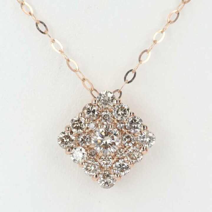 楽天市場】□K18YG ダイヤモンドネックレス D0.60ct 約45cm/約2.2g  