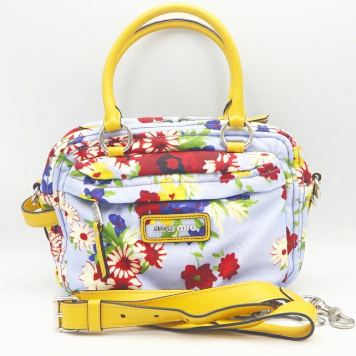 楽天市場】ミュウミュウ【miumiu】5BB070 フラワープリント ロゴ  