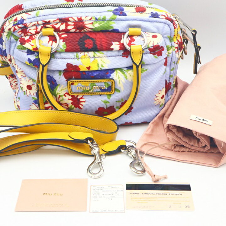 楽天市場】ミュウミュウ【miumiu】5BB070 フラワープリント ロゴ  