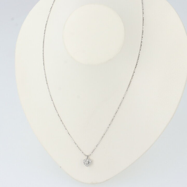 楽天市場】【ソーティング】K18WG ダイヤモンド付ネックレス D0.18ct 