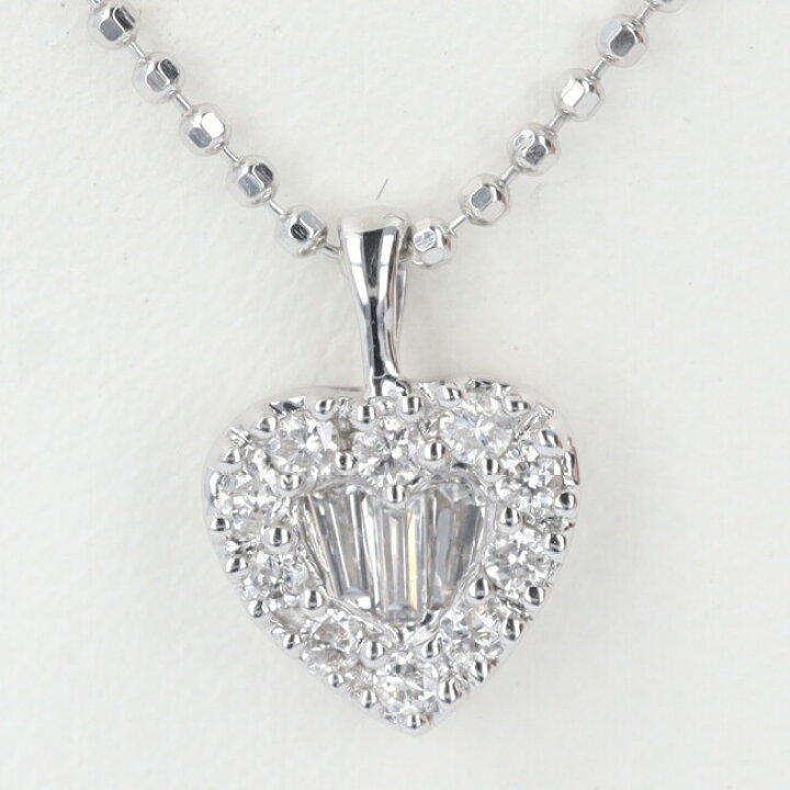 楽天市場】【ソーティング】K18WG ダイヤモンド付ネックレス D0.18ct 