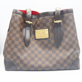 ルイヴィトン【Louis Vuitton】N51204 ハムステッドMM ダミエ ブラウン×レッド ゴールド金具 トートバッグ レディース 女性 ギフト プレゼント 贈り物 お祝い【中古】h