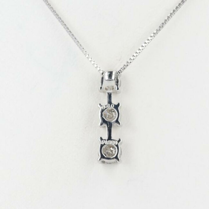 楽天市場】PT900/850 トリロジーダイヤモンドネックレス D0.30ct 約  