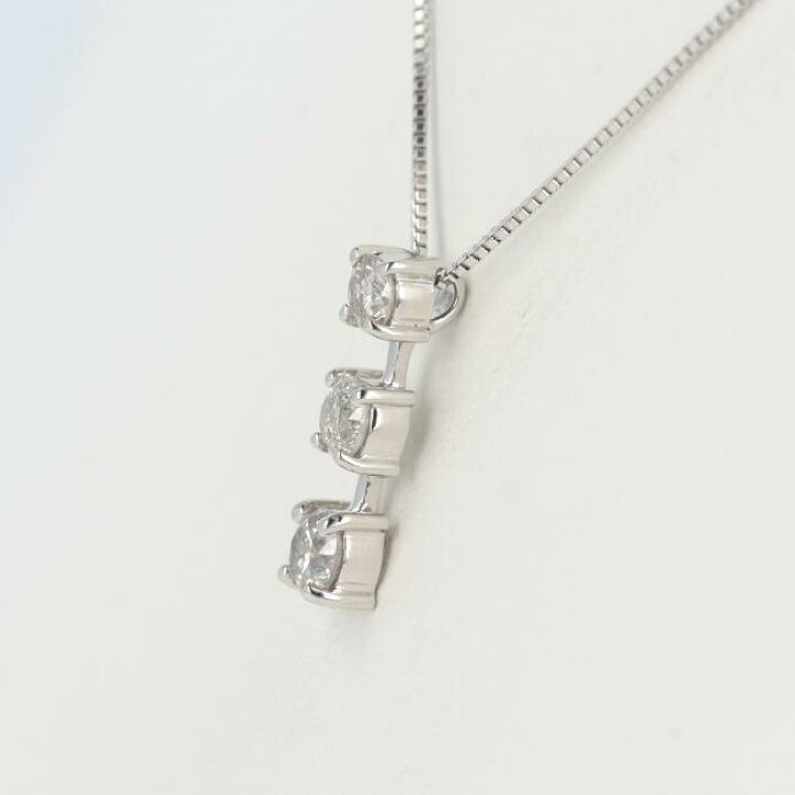 楽天市場】PT900/850 トリロジーダイヤモンドネックレス D0.30ct 約  