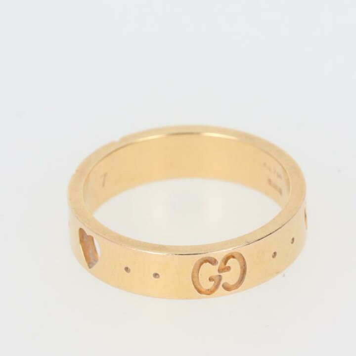 楽天市場】グッチ【GUCCI】K18YG アイコンリング 約3.3g/約7号 