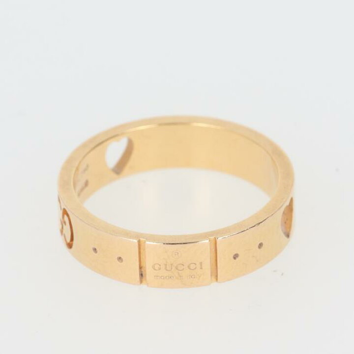 楽天市場】グッチ【GUCCI】K18YG アイコンリング 約3.3g/約7号 