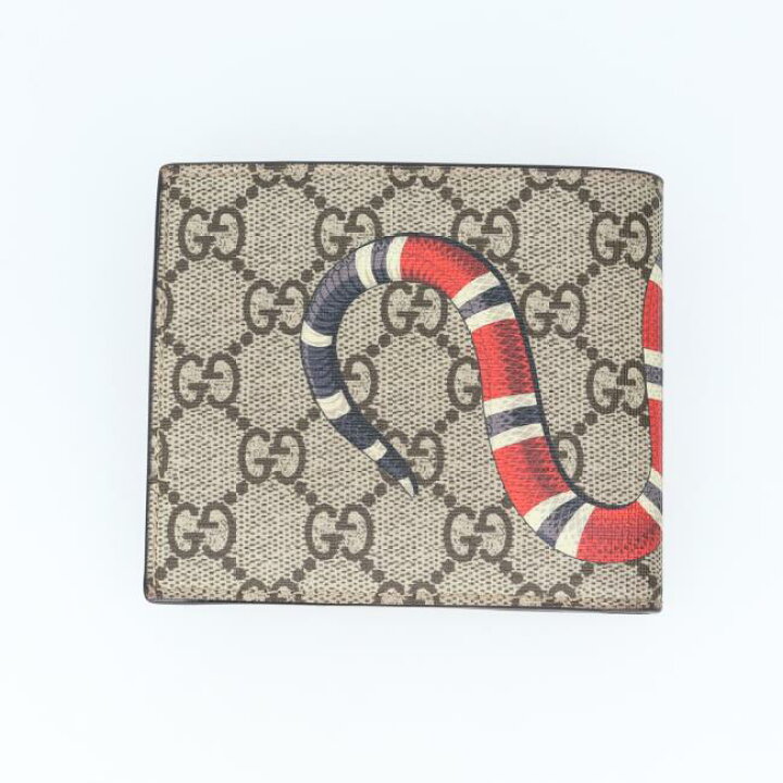 楽天市場】グッチ【GUCCI】451266 二つ折り財布 スネーク プリント GG 