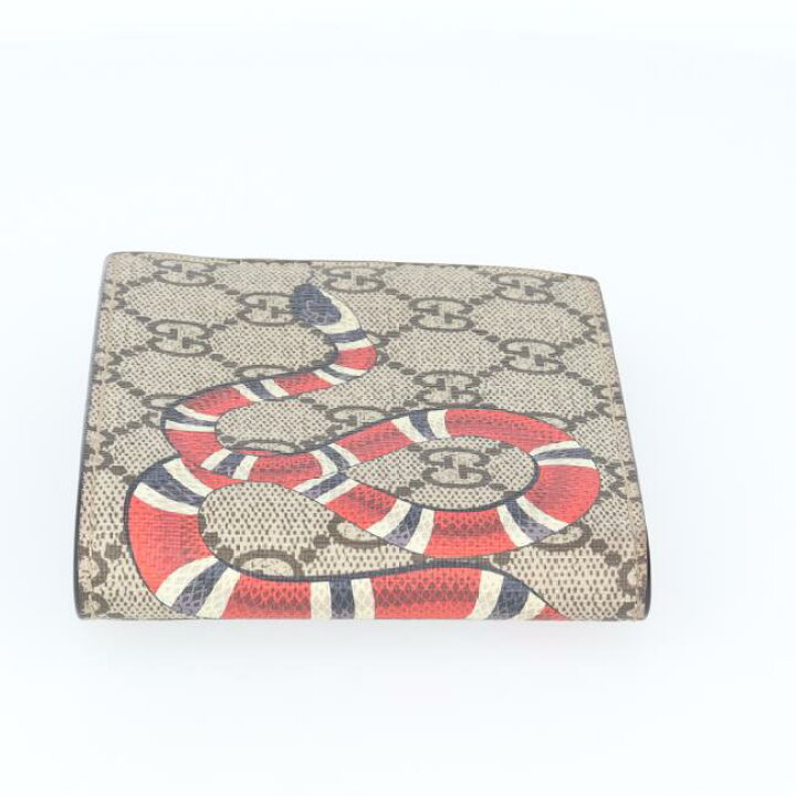 楽天市場】グッチ【GUCCI】451266 二つ折り財布 スネーク プリント GG 