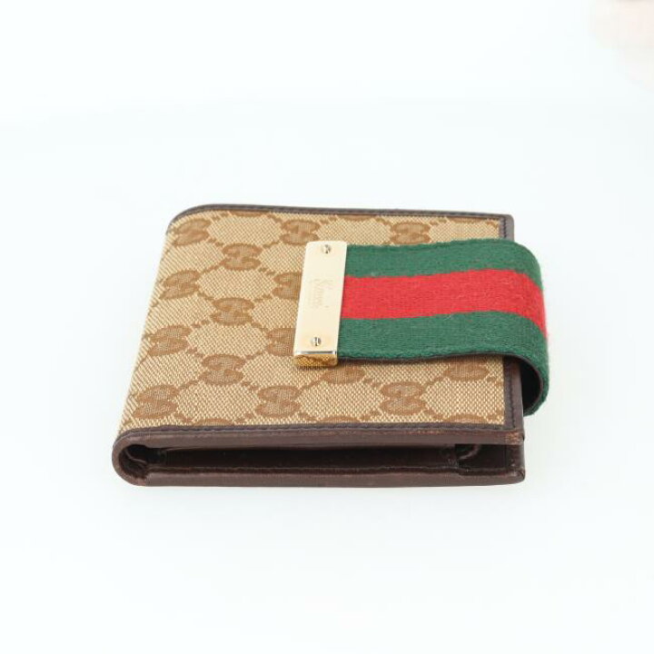 楽天市場】グッチ【GUCCI】181669 GGキャンバス 二つ折り財布 メンズ  