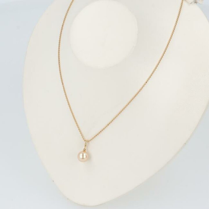 楽天市場】ミキモト【MIKIMOTO】K18YG ゴールデンパールネックレス 約 