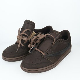 ナイキ【NIKE】×トラヴィス スコット【Travis Scott】DM7866-202 NIKE×Travis Scott AIR JORDAN 1 LOW OG SP SIZE:27.5cm ブラウン 替え紐付 メンズ/男性 ギフト プレゼント 贈り物 プレミア スニーカー 靴【中古】h