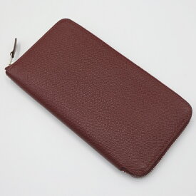エルメス【Hermes】アザップ シルクイン ヴォーエプソン ラウンドファスナー D刻印 レディース/女性 ギフト プレゼント 贈り物 お祝い 革 ロングウォレット 小銭入れ【中古】h