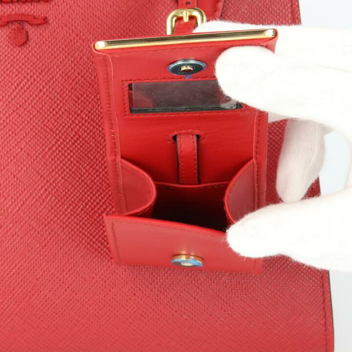 楽天市場】プラダ【PRADA】1BA155 モノクローム レザー ハンドバッグ 