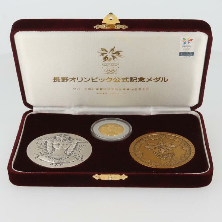楽天市場】K24 金貨 純金 長野オリンピック公式記念メダル 3点セット 