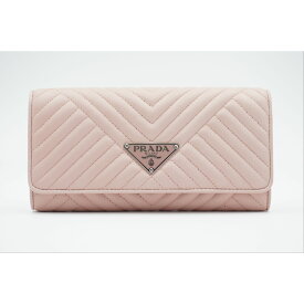 プラダ【PRADA】サフィアーノ 1MH132 2CET F0615 二つ折り財布 トライアングルロゴ レザー/ピンク お財布 ウォレット レディース/女性 メンズ/男性 男女兼用 ギフト プレゼント お祝い ブランド【中古】t土浦
