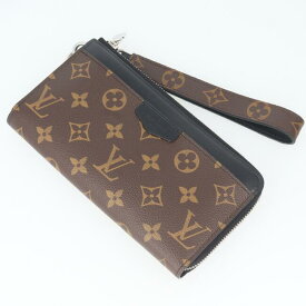 ルイヴィトン【Louis Vuitton】M69407 ジッピー・ドラゴンヌ L字ファスナー 長財布 モノグラムマカサー メンズ/男性 ブラック/黒 シルバー金具 ブランド ギフト プレゼント 贈り物 お祝い【中古】h