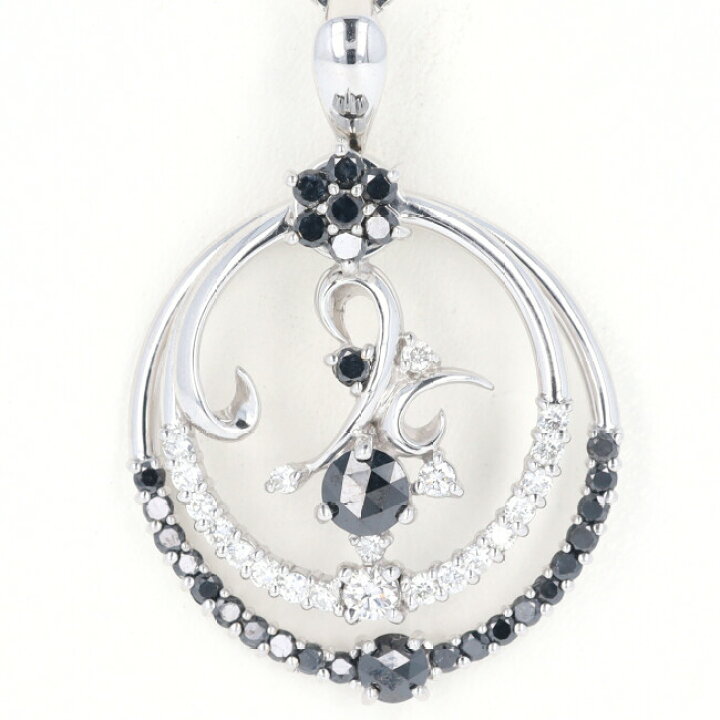 楽天市場】K18WG ブラックダイヤモンドネックレス D1.00ct 約45cm/約 