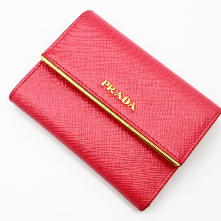 楽天市場】プラダ【PRADA】1MH840 サフィアーノ レザー 三つ折り財布  
