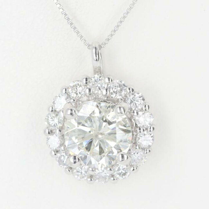 楽天市場】PT900/850 ダイヤモンドネックレス D1.032ct/D0.38ct 約50cm 