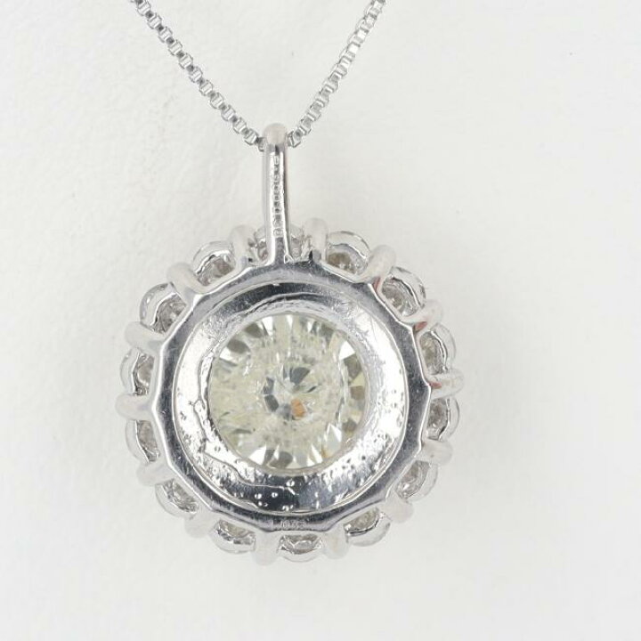 楽天市場】PT900/850 ダイヤモンドネックレス D1.032ct/D0.38ct 約50cm 