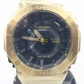 【未使用】カシオ【CASIO】GM-B2100GD-9AJF G-SHOCK 電波 ソーラー ゴールド Gショック タフソーラー 電波時計 スマートフォンリンク アナログ＆デジタル/アナデジ ステンレススチール/SS ギフト プレゼント 贈り物 お祝い【中古】h