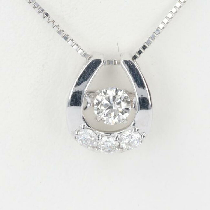 楽天市場】K18WG ダイヤモンドネックレス D0.12ct/D0.08ct 約44cm/約 