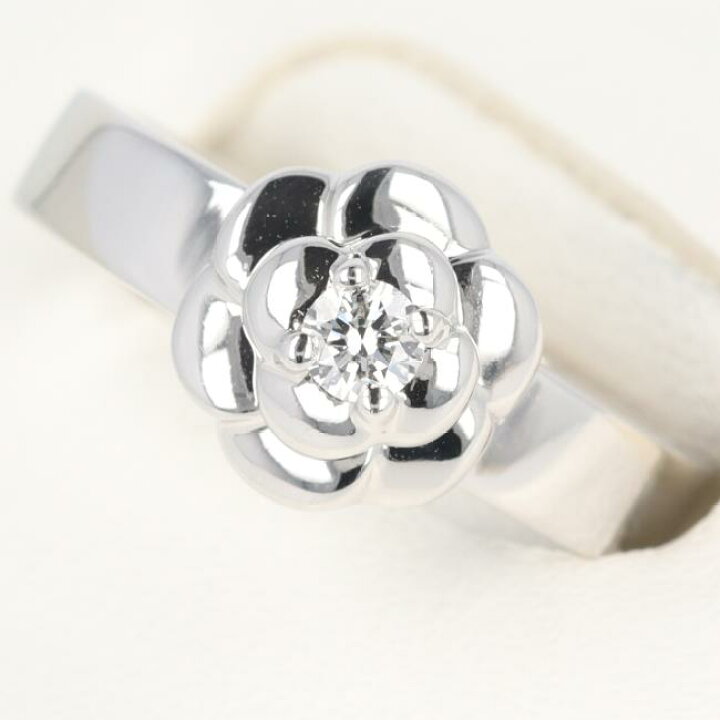 楽天市場】シャネル【CHANEL】K18WG カメリア リング ダイヤモンド 