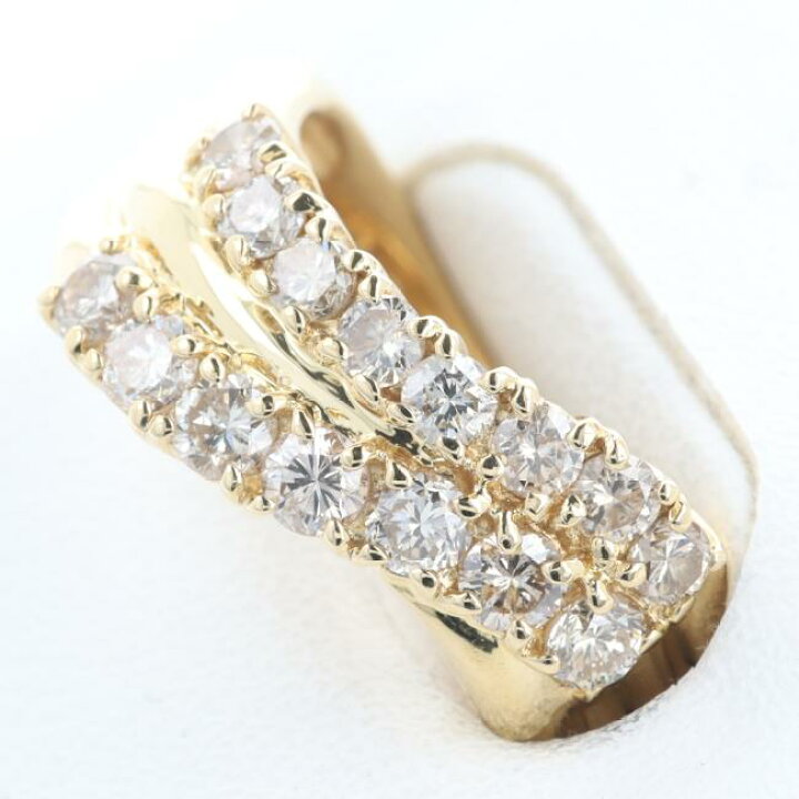 楽天市場】K18YG ダイヤモンド付リング D1.04ct 約12号/約5.4g 