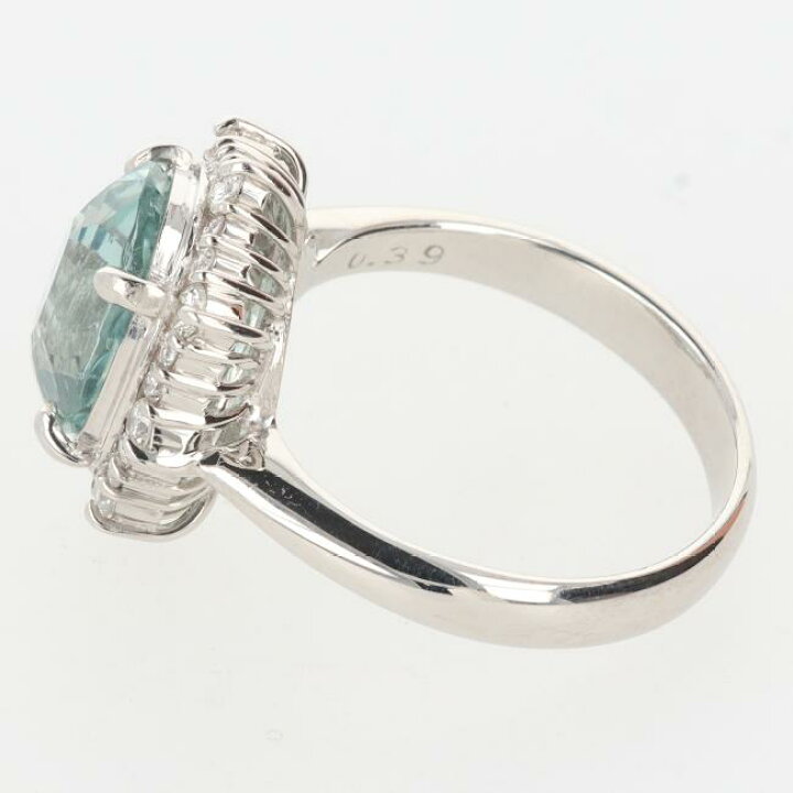 楽天市場】Pt900 ブルートルマリン・ダイヤモンドリング TL3.93ct/D0 