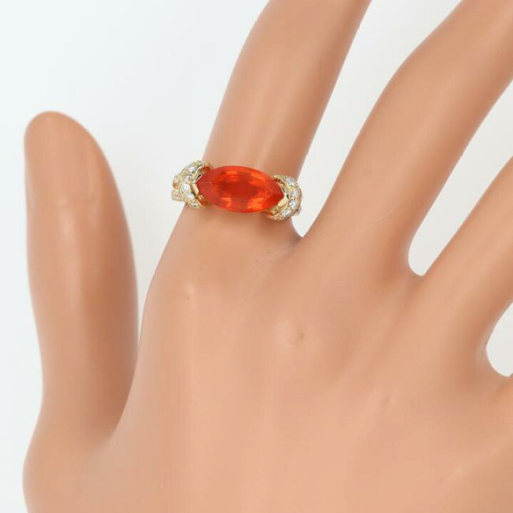 楽天市場】K18YG ダイヤモンド付ファイヤーオパールリング FO1.78ct/D0  