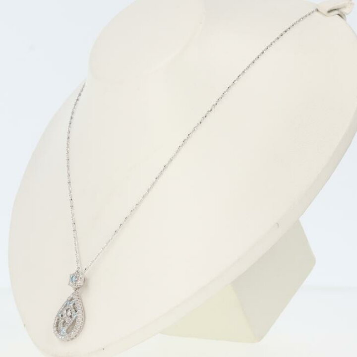 楽天市場】K18WG ダイヤモンドデザインネックレス D1.00ct 約45cm/約  