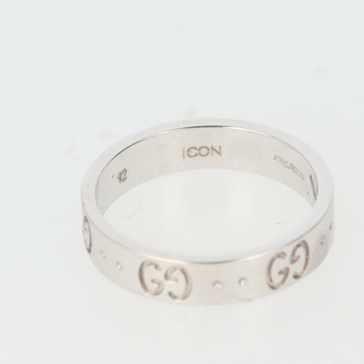 楽天市場】グッチ【GUCCI】K18WG アイコンリング 約3.7g/約11.5号 イ 