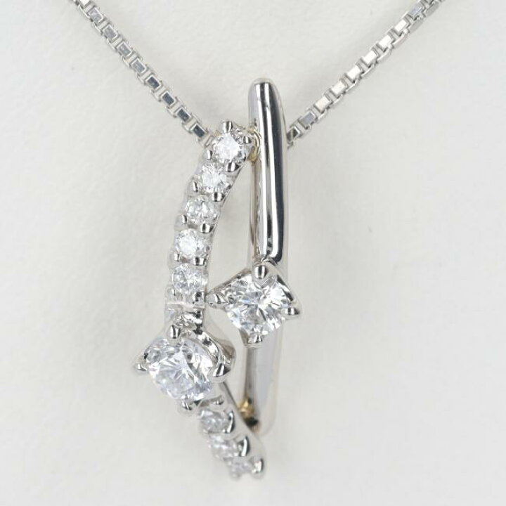 楽天市場】PT900/PT850 ダイヤ付きデザインネックレス D0.26ct 約45cm 