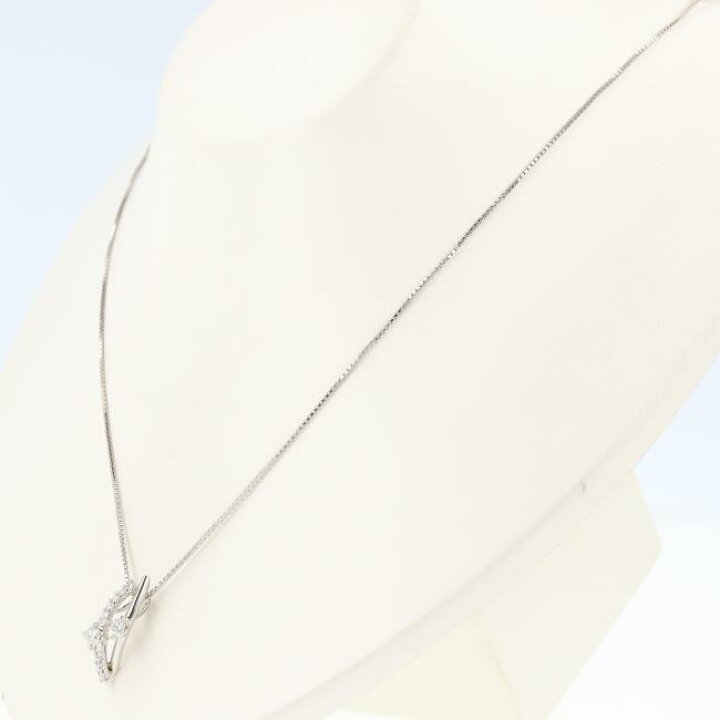 楽天市場】PT900/PT850 ダイヤ付きデザインネックレス D0.26ct 約45cm 