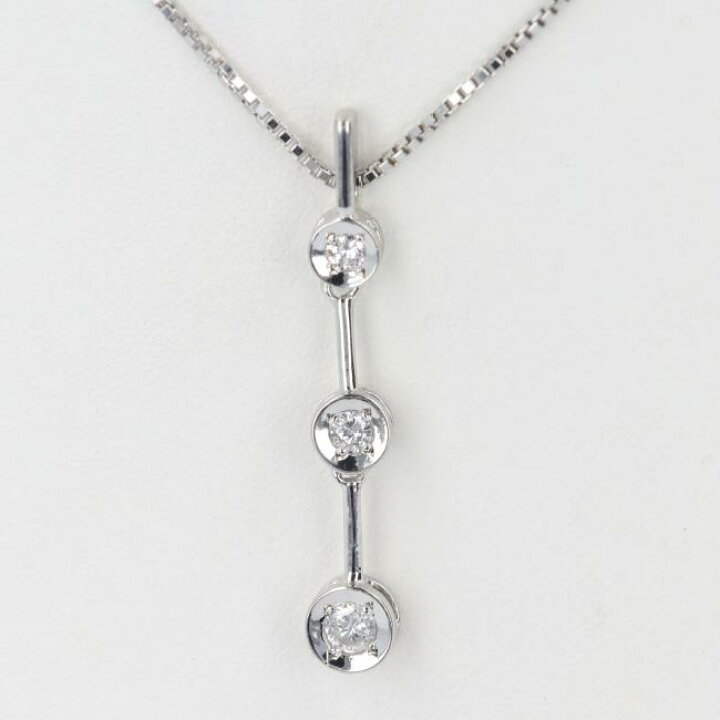 楽天市場】PT900/PT850 トリロジーダイヤモンドネックレス D0.12ct 約 