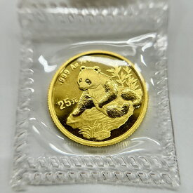 K24　パンダ金貨　約7.7g　25元　999.9　中国　1998年　純金　1/4OZ　コイン　【中古】t
